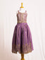 Royal Purple Gold Mirror-Work & Sequin Flared Lehenga Set
