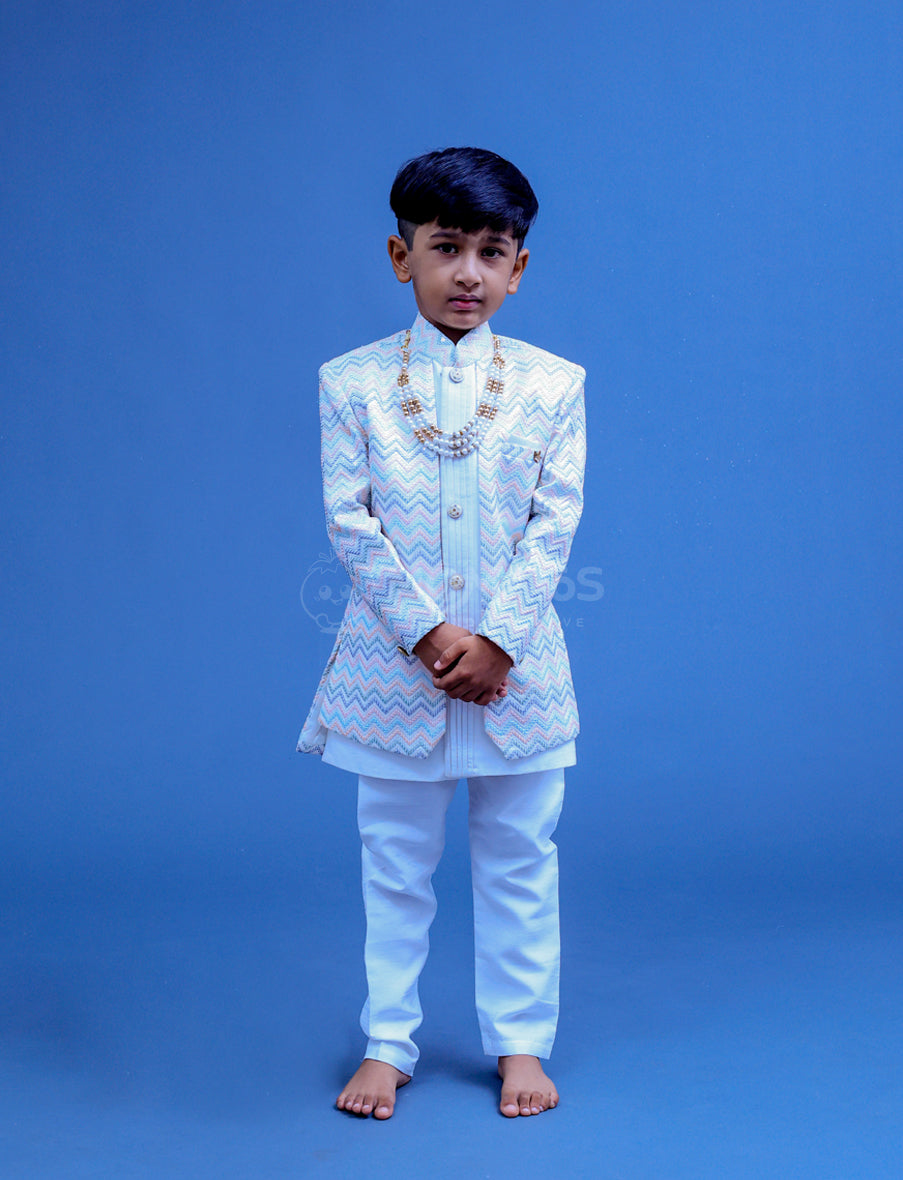 White Sherwani For Boy
 Main image