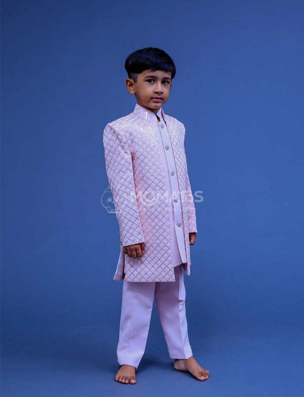 pink color sherwani, pink colour sherwani
