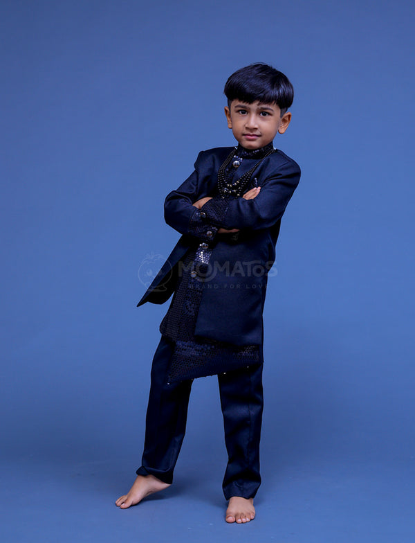 black sherwani, black sherwani design