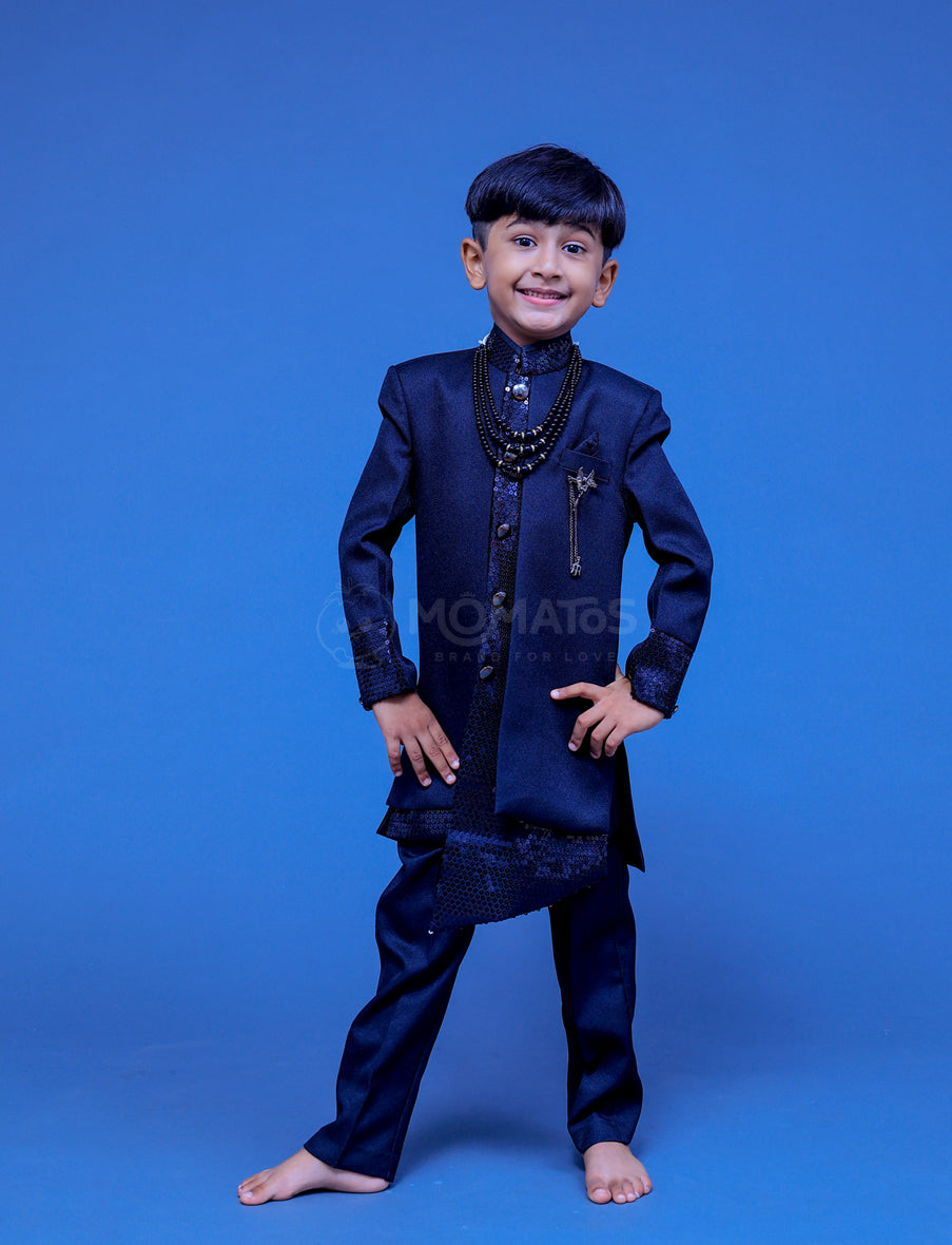Black Sherwani For Boy
