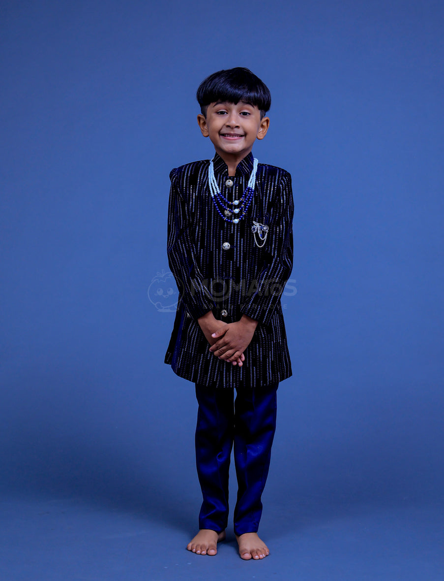 Blue Sherwani For Boy
 Main image