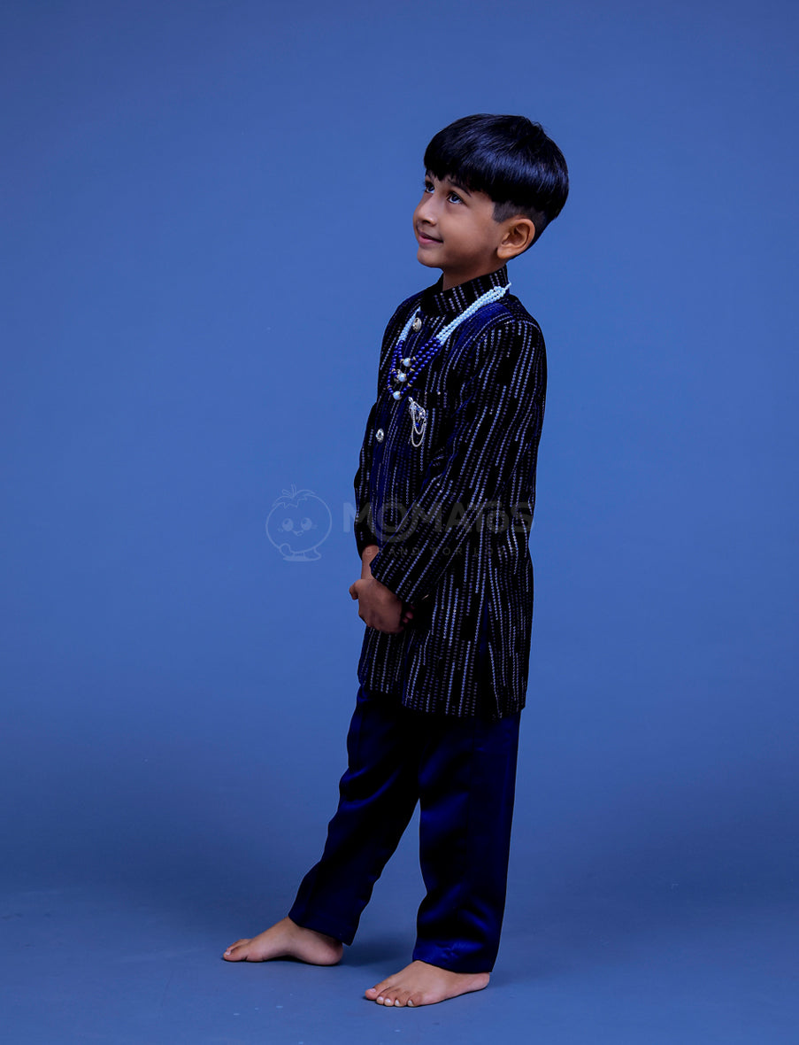 blue sherwani, blue colour sherwani