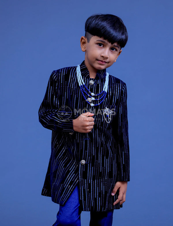 blue sherwani for wedding, blue sherwani wedding
