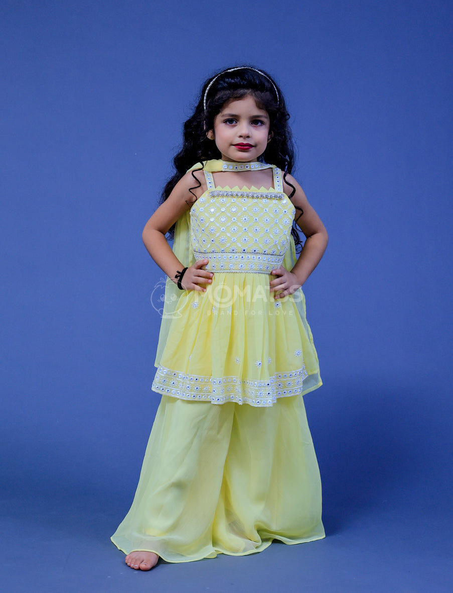 Lemon Plazo, Plazo Set For Girl