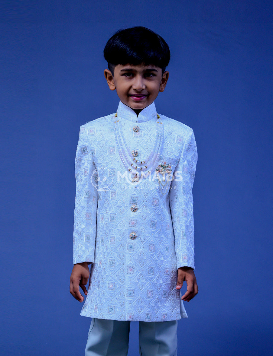 white  color sherwani, white  colour sherwani
