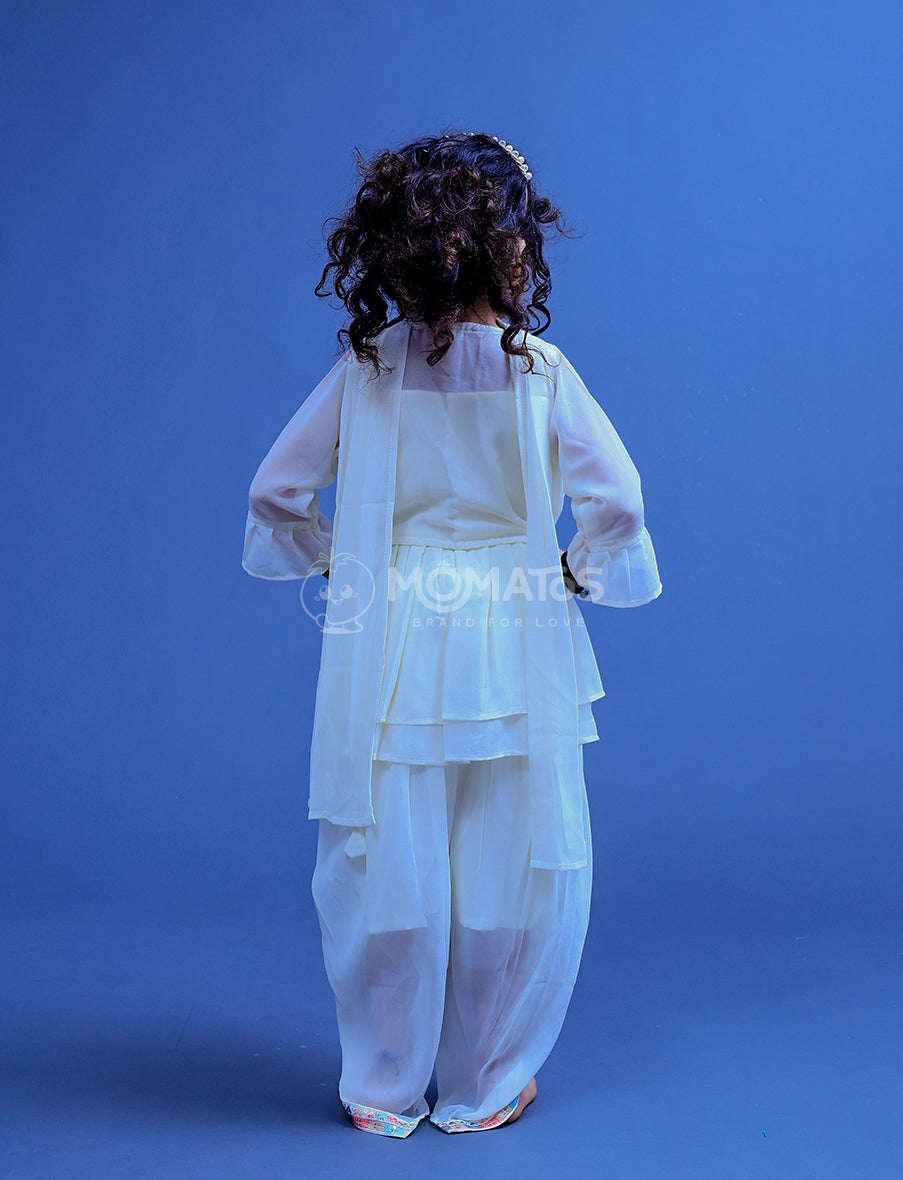 Cream Dhoti for Girls