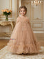 Golden Champagne Sparkle Ball Gown