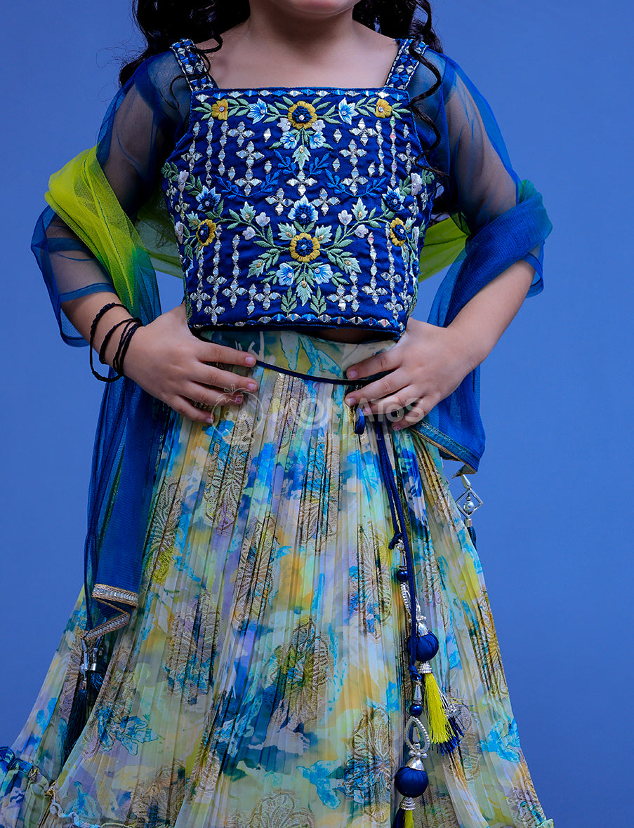 blue color lehenga choli, blue colour lehenga choli