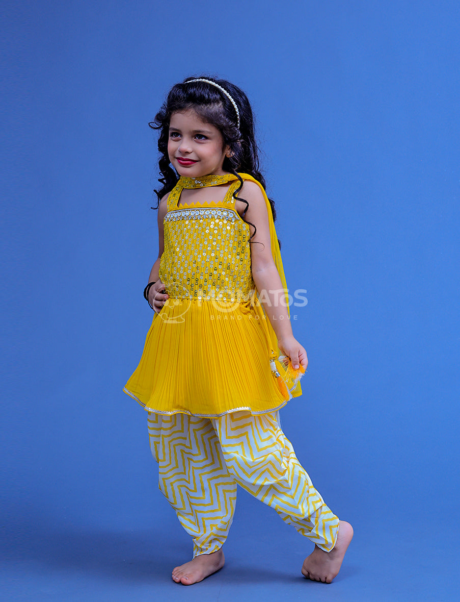 yellow dhoti set, yellow dhoti