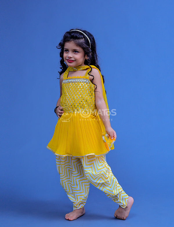 yellow dhoti set, yellow dhoti