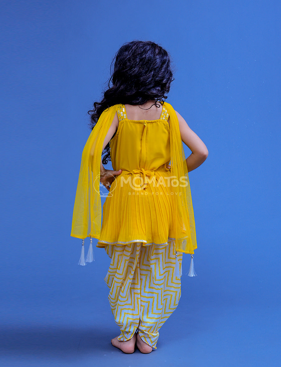 Yellow Dhoti for girls