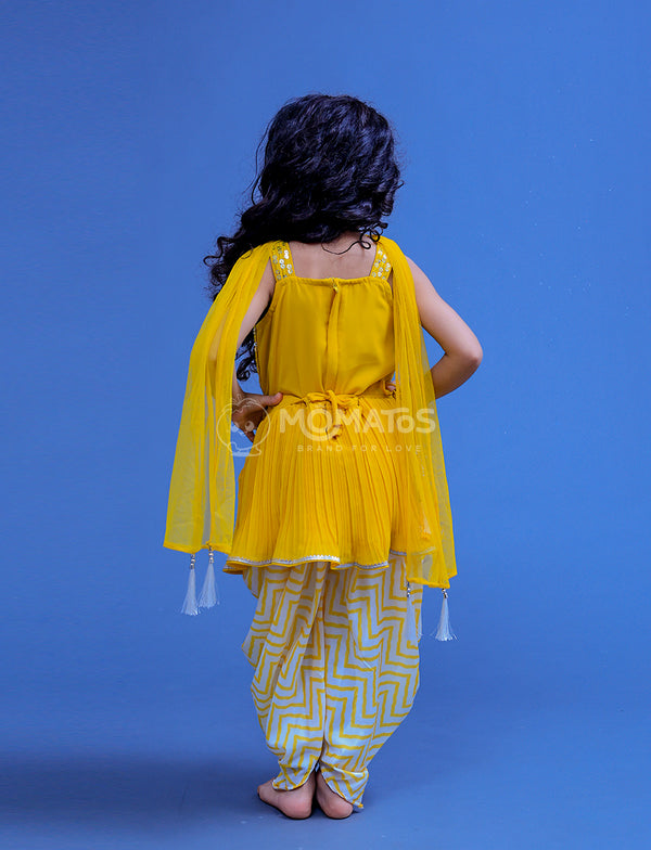 Yellow Dhoti for girls