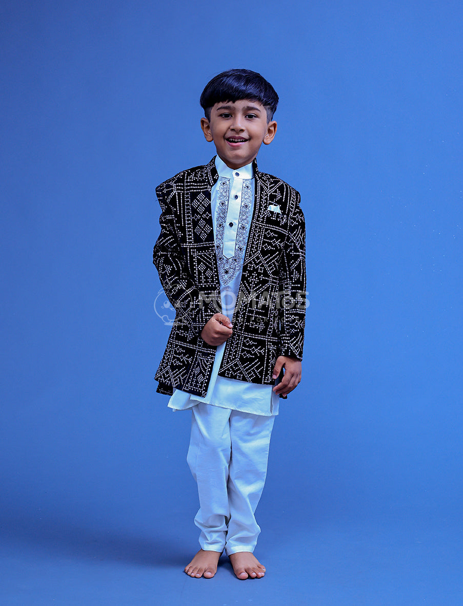 Black Sherwani For Boy Main image