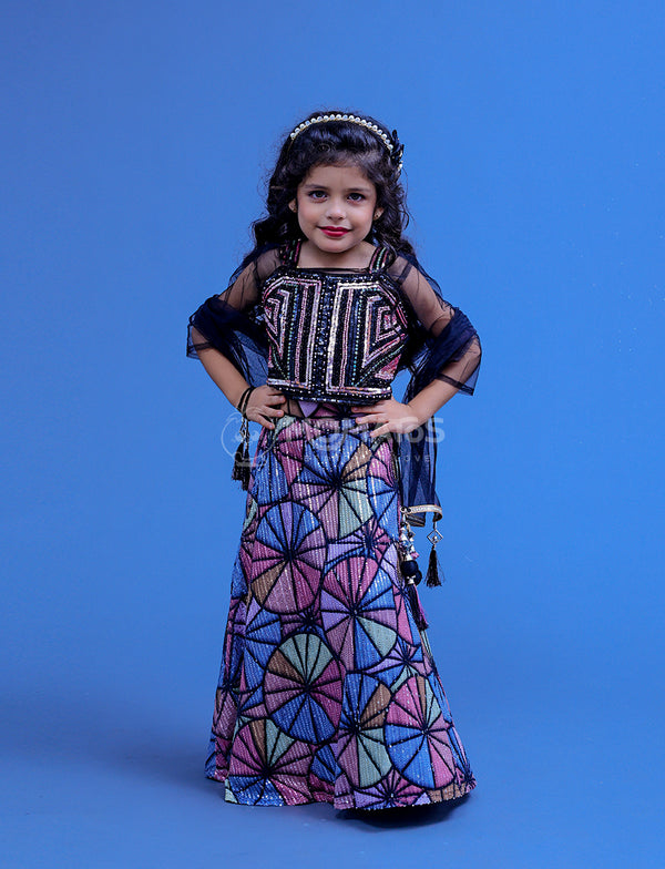 Black Choli Set For Girl
