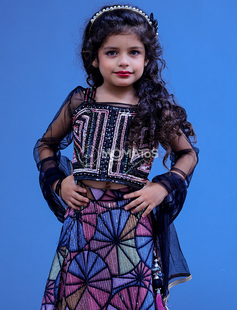 black chaniya choli, black choli for girl

