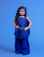 Navy Blue Plazo Set For Girl