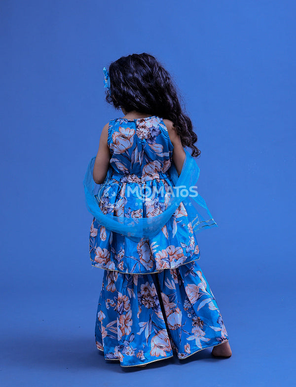 sea green plazo, Sea Green  Plazo Set For Girl