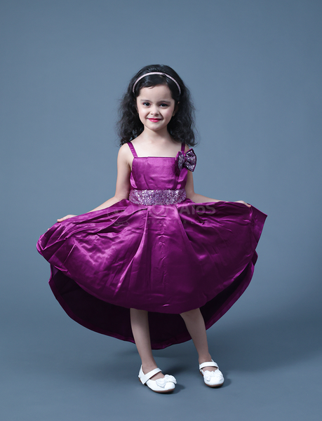 Wine frock for girls