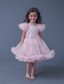 pink frock, party wear frock