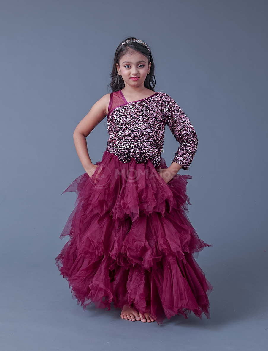 wine gown for girl, Wine Gown Main image