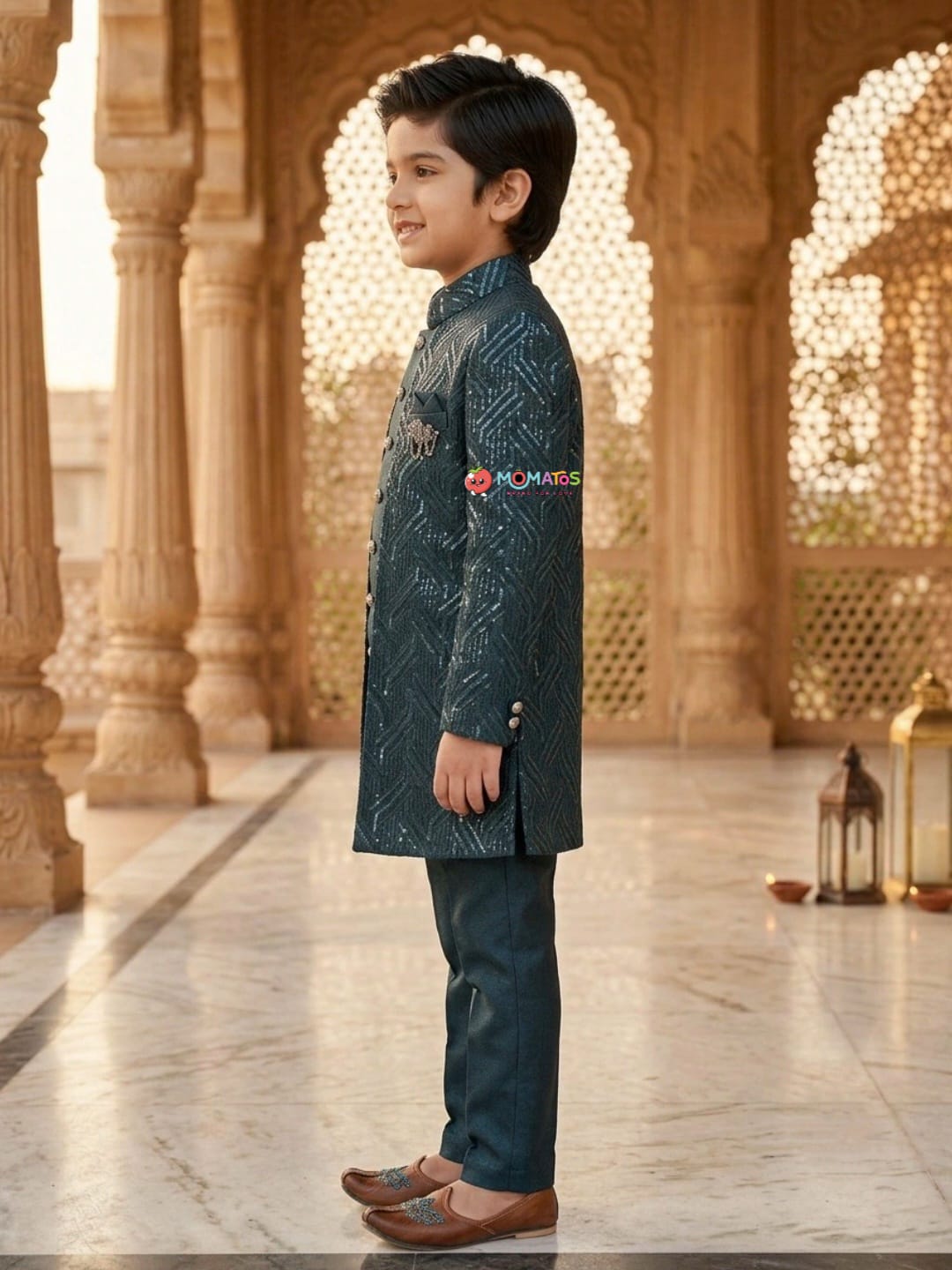 Rama Sequin Open-Jacket Jodhpuri Suit Secondary image