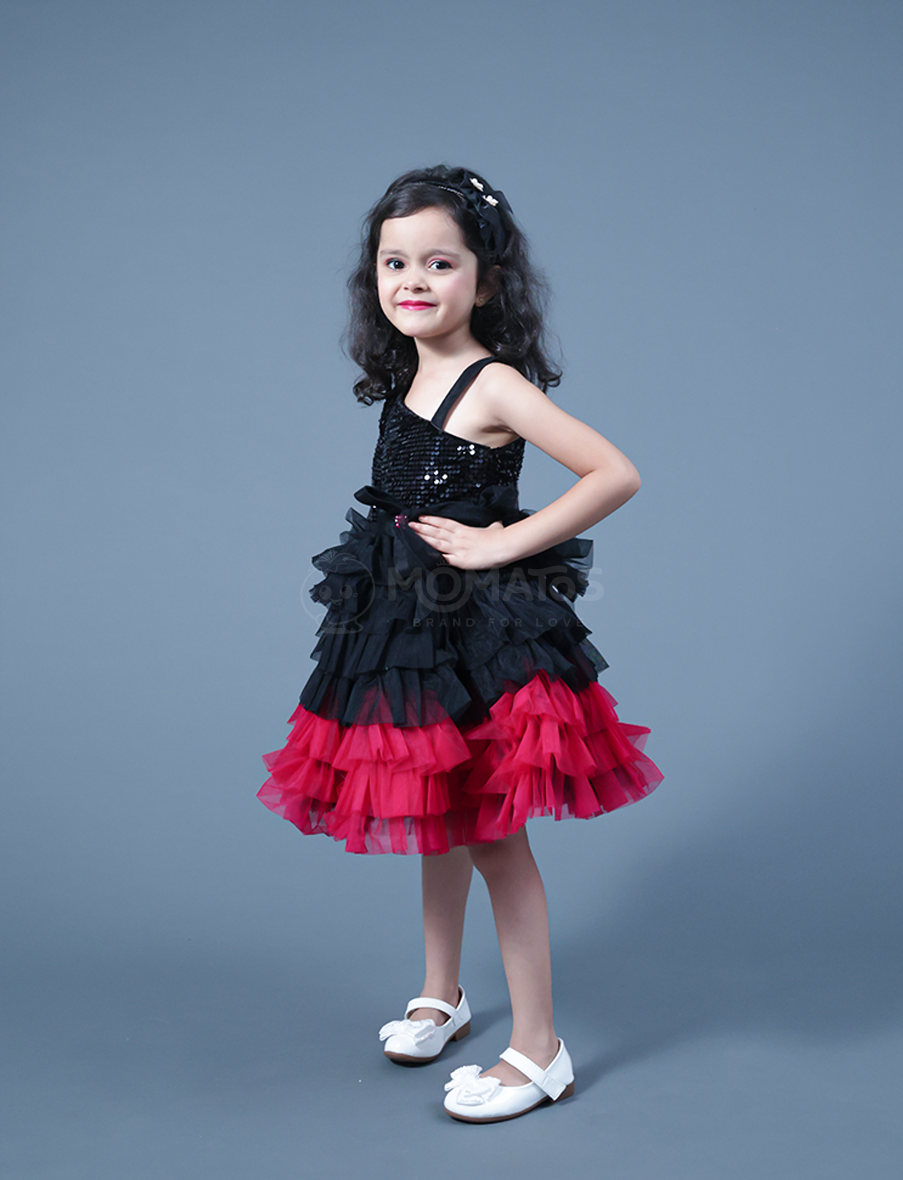 multi colour frock,  party wear frock