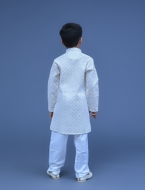 cream kurta pajama