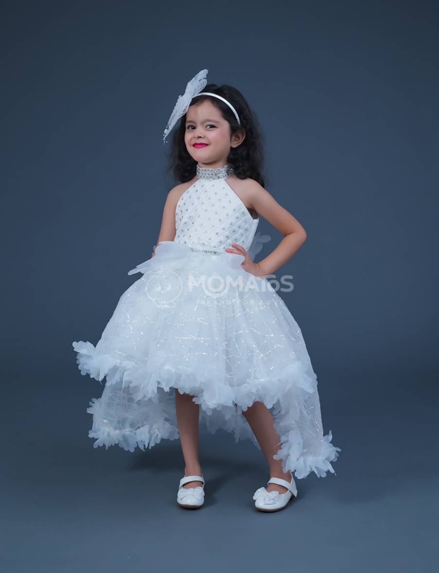 white frock, Party Frock