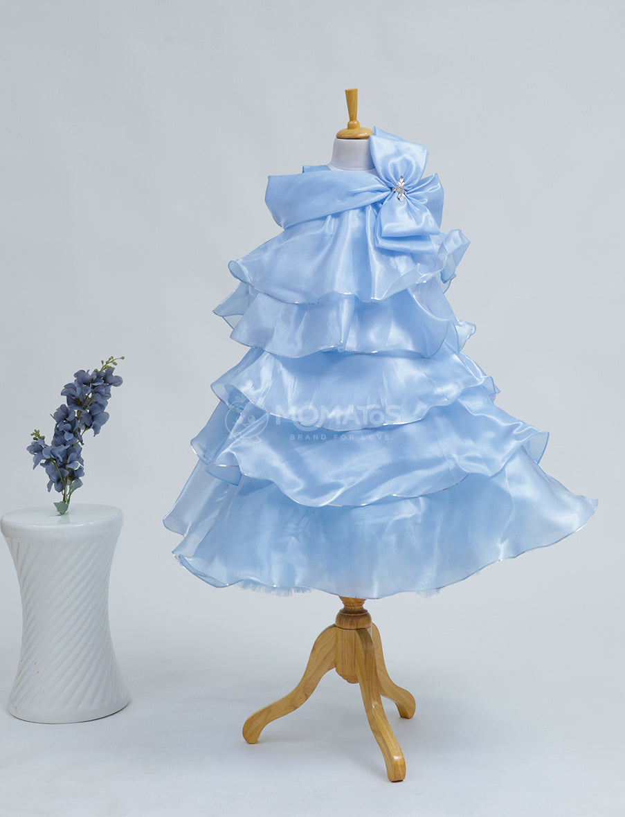 Gorgeous Blue Wave Design Gown Main image