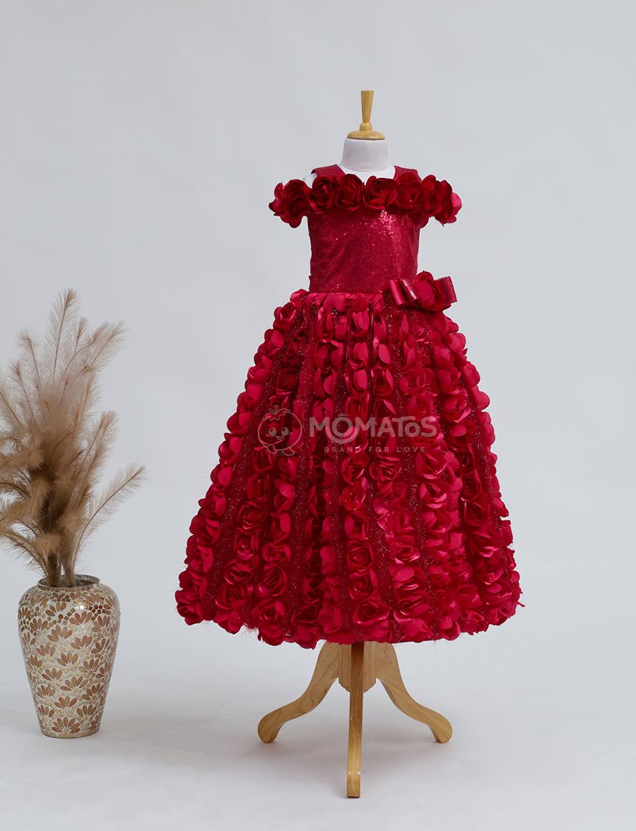 Amazing Rani Colored Floral Gown Main image