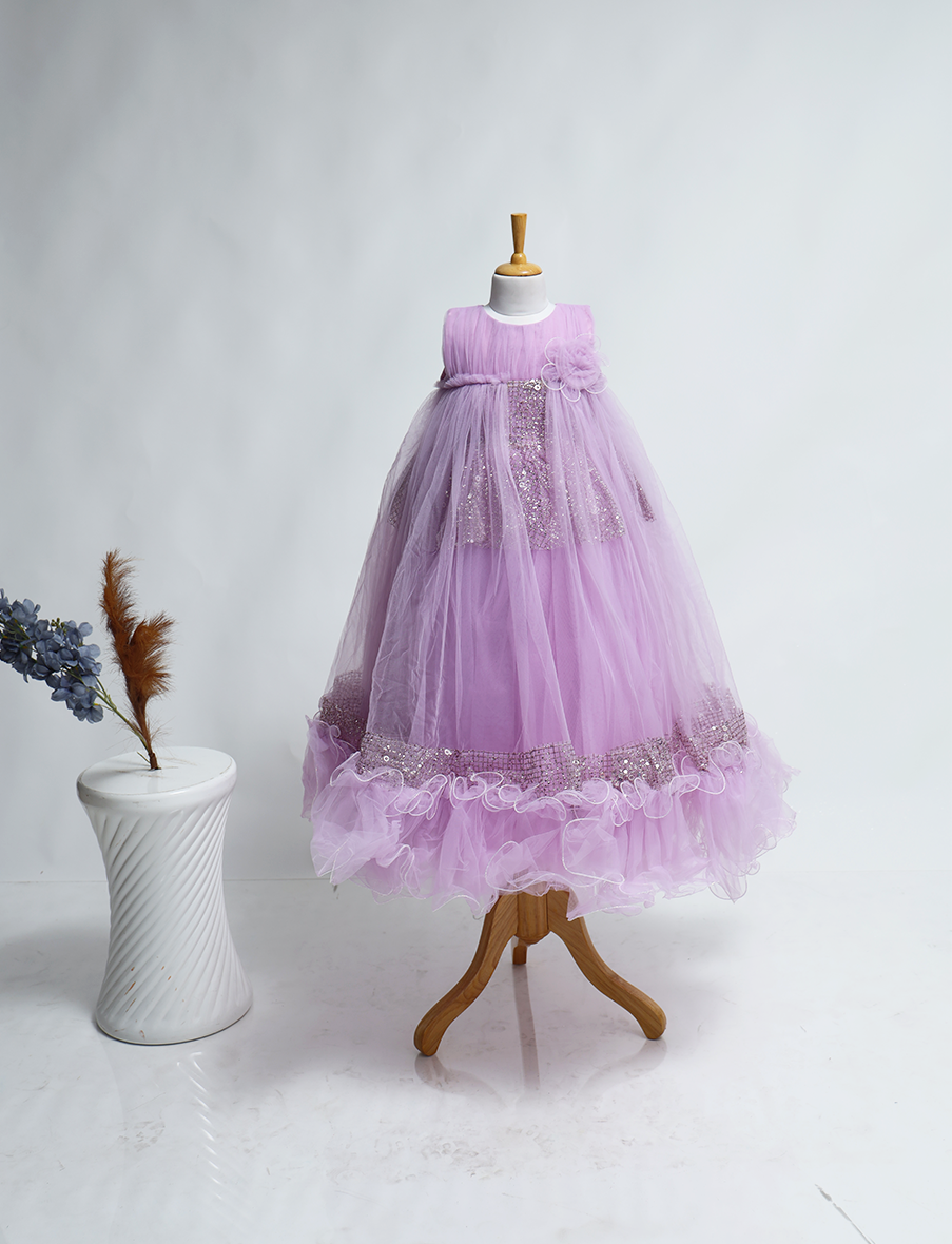 Purple Sparkle Tulle Gown Main image