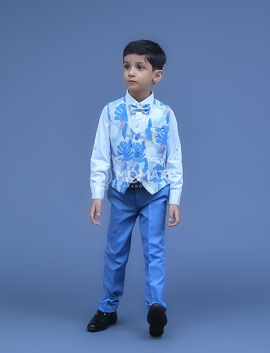 Sky Blue Party Wear Set For Boy
 Main image