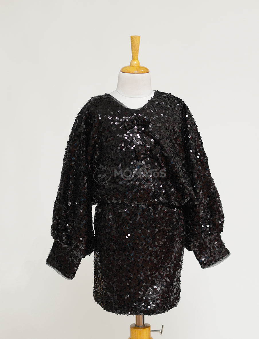 Elegant Black Party Wear Midi