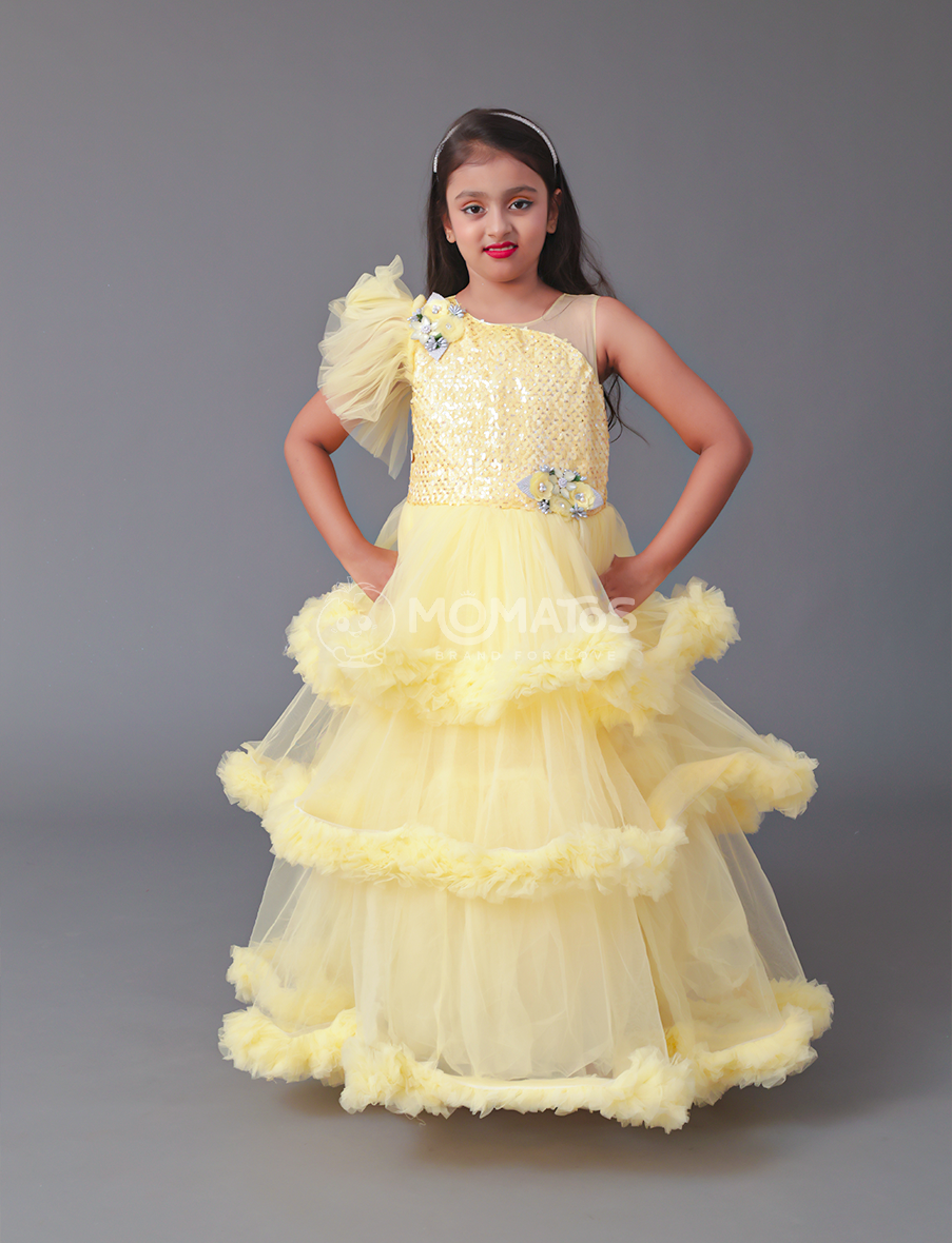 Lemon Gown For Girl – Momatos