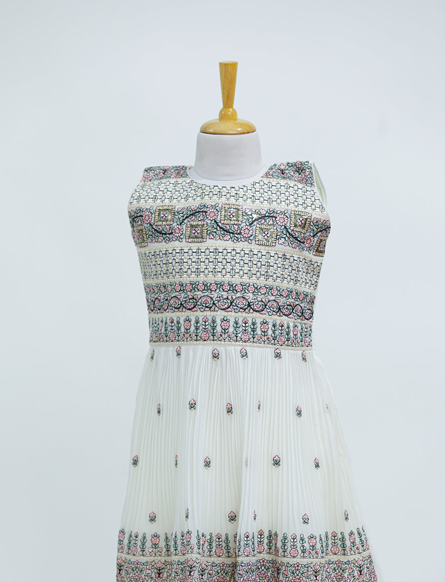 Elegant Cream Ethnic Plazo Set