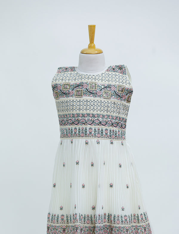 Elegant Cream Ethnic Plazo Set