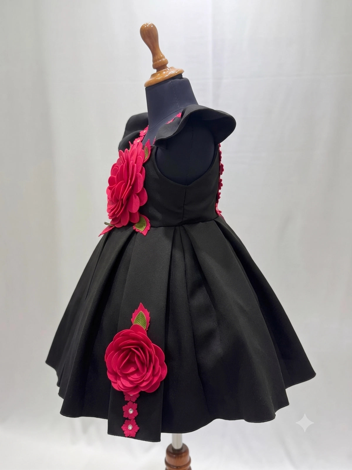 Black Floral Party Frock