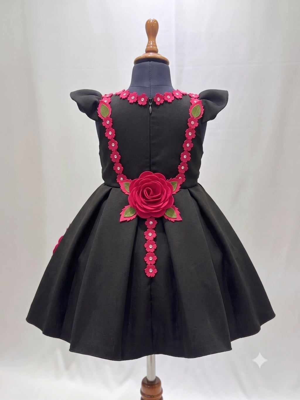 Black Floral Party Frock