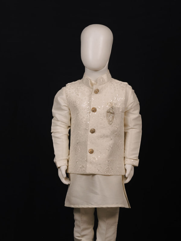 Cream Imperial Sequin Ethnic Set