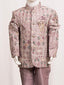 Lavender Purple Geometric Embroidered Jodhpuri Suit