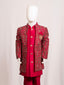 Rani Colour Embroidered Sherwani Set