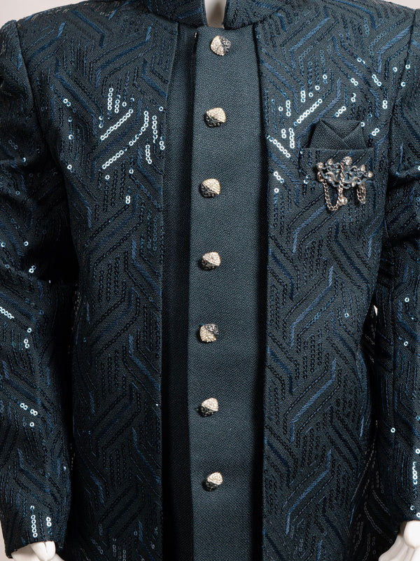 Rama Sequin Open-Jacket Jodhpuri Suit
