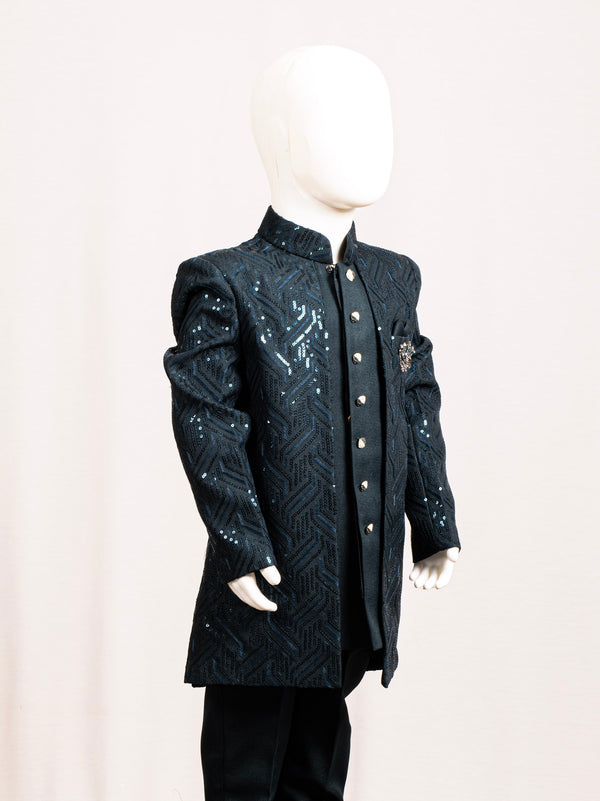 Rama Sequin Open-Jacket Jodhpuri Suit