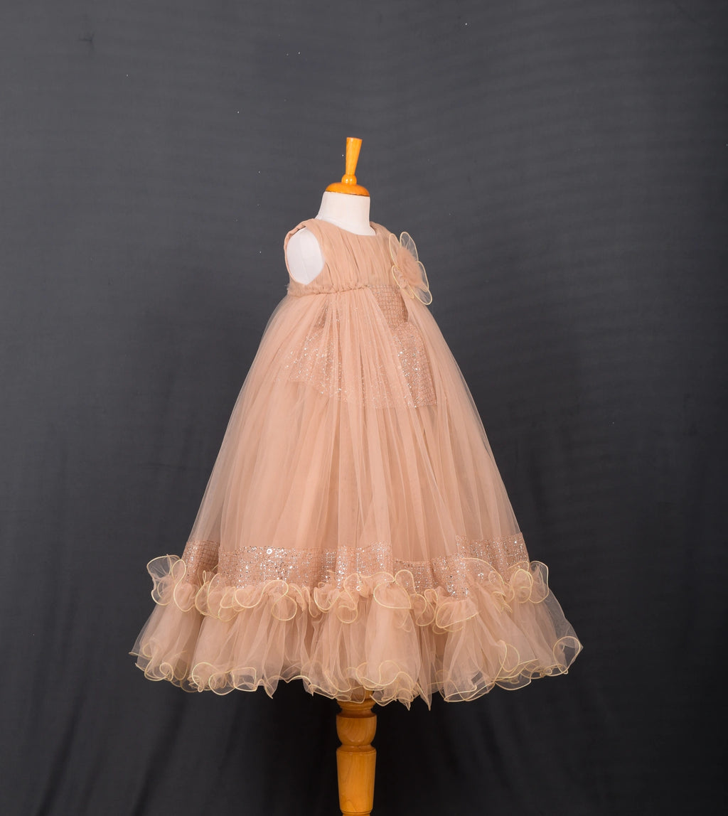 Golden Champagne Sparkle Ball Gown