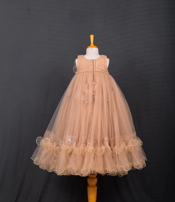 Golden Champagne Sparkle Ball Gown
