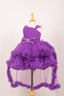 Royal Purple One-Shoulder High-Low Tiered Tulle Frock